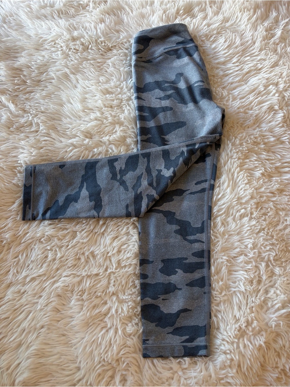 Athleta Grey & Charcoal Camo Kids Leggings